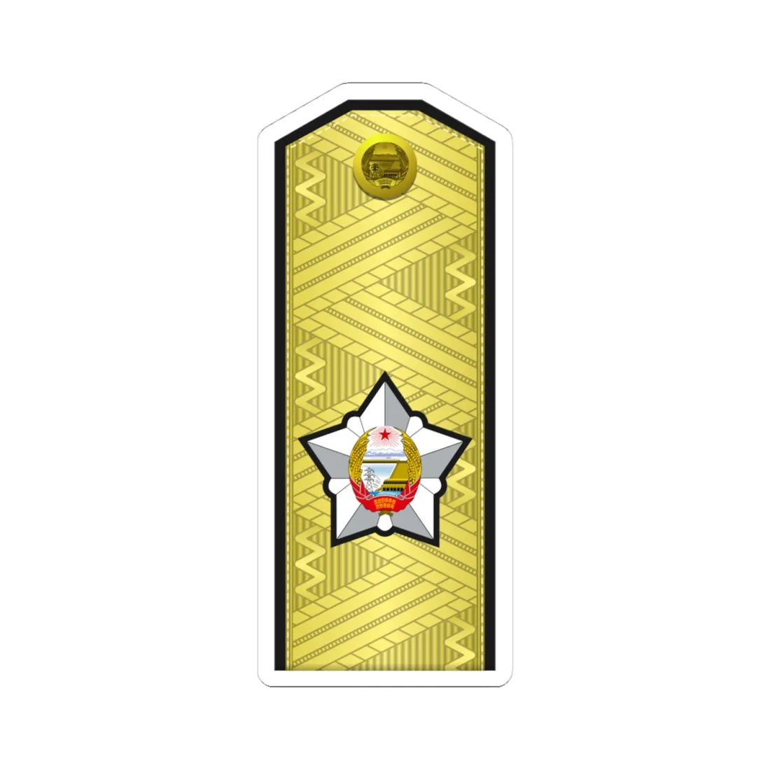 DPRK Navy OF 10a (Korea) (Military Rank) STICKER Vinyl Kiss-Cut Decal 4 Inch White - The Sticker Space