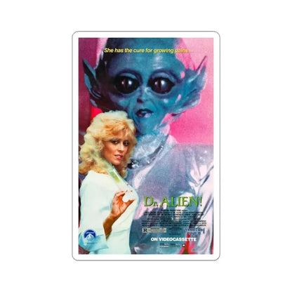 DR. ALIEN! 1989 Movie Poster - STICKER Vinyl Kiss-Cut Decal 6 Inch White - The Sticker Space