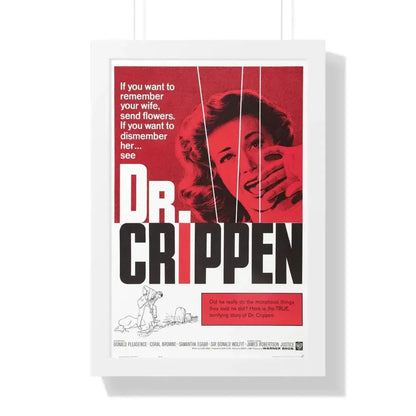 DR. CRIPPEN 1962 - Framed Movie Poster 16″ x 24″ White - The Sticker Space
