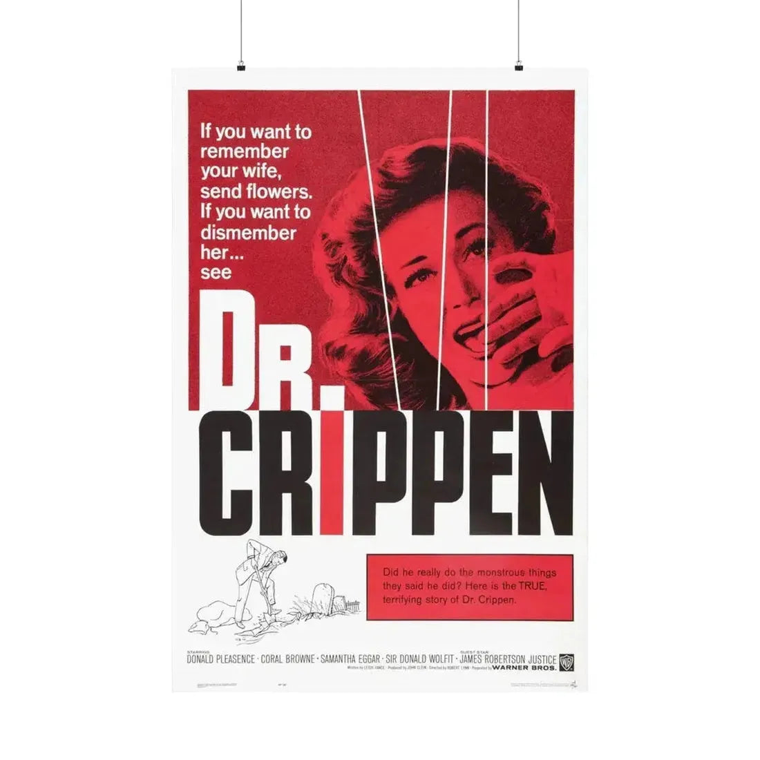 DR. CRIPPEN 1962 - Paper Movie Poster 36" x 54" Matte - The Sticker Space