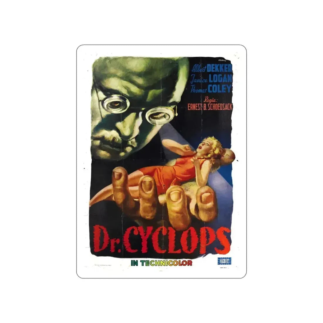 DR. CYCLOPS 1940 Movie Poster STICKER Vinyl Die-Cut Decal 4 Inch - The Sticker Space