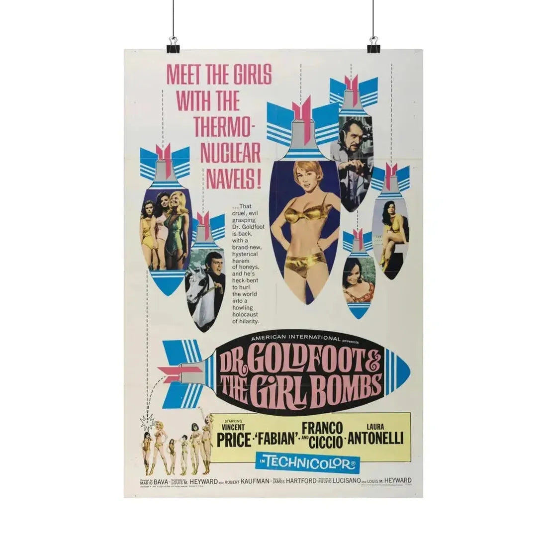 DR. GOLDFOOT AND THE BIKINI BOMBS 1966 - Paper Movie Poster 16″ x 24″ Matte - The Sticker Space