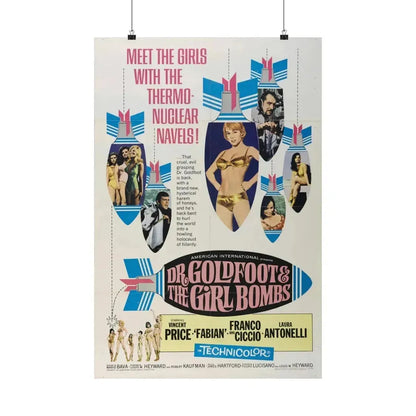 DR. GOLDFOOT AND THE BIKINI BOMBS 1966 - Paper Movie Poster 20″ x 30″ Matte - The Sticker Space