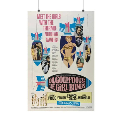 DR. GOLDFOOT AND THE BIKINI BOMBS 1966 - Paper Movie Poster 24″ x 36″ Matte - The Sticker Space
