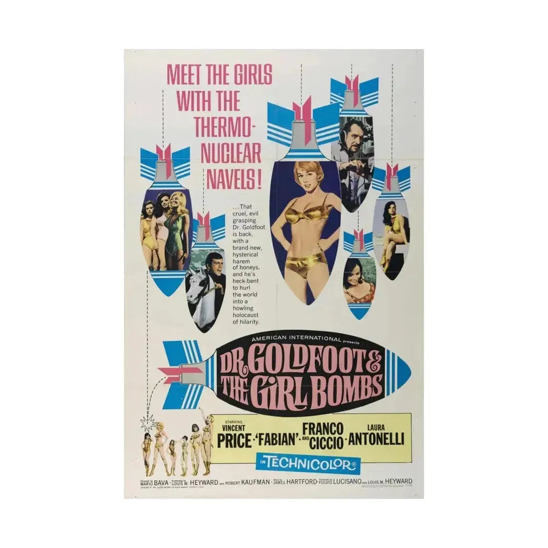 DR. GOLDFOOT AND THE BIKINI BOMBS 1966 - Paper Movie Poster - The Sticker Space