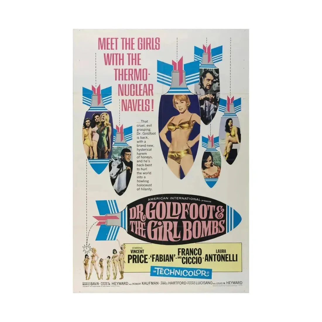 DR. GOLDFOOT AND THE BIKINI BOMBS 1966 - Paper Movie Poster - The Sticker Space