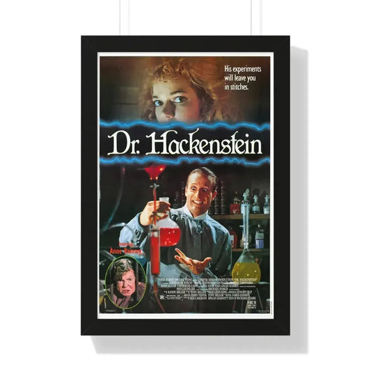 DR. HACKENSTEIN 1988 - Framed Movie Poster 16″ x 24″ Black - The Sticker Space