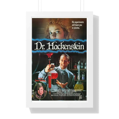DR. HACKENSTEIN 1988 - Framed Movie Poster 16″ x 24″ White - The Sticker Space