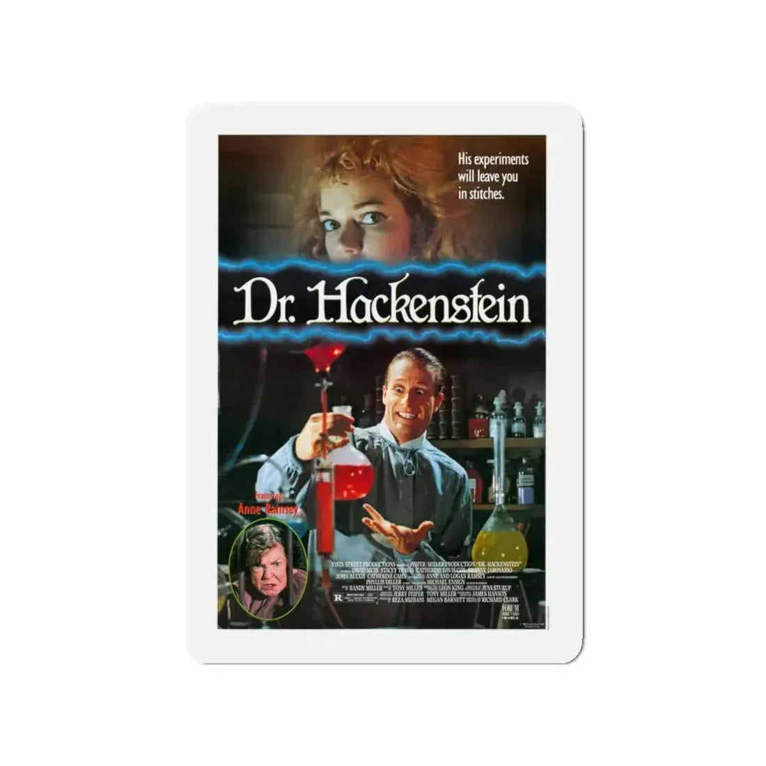 DR. HACKENSTEIN 1988 Movie Poster - Refrigerator Magnet 3 Inch - The Sticker Space