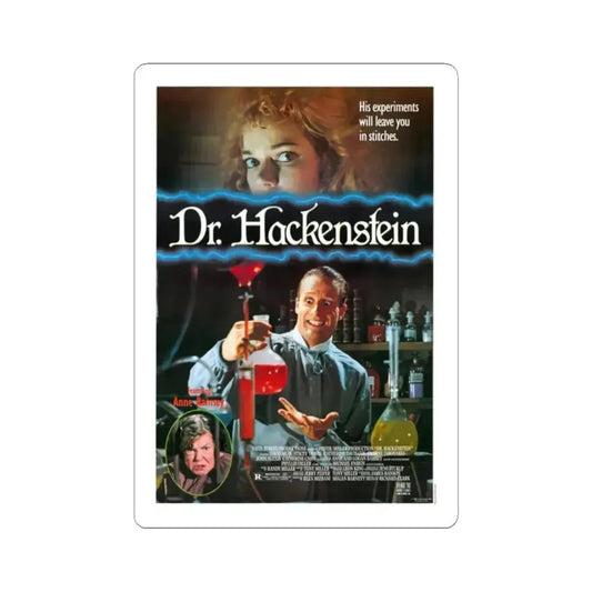 DR. HACKENSTEIN 1988 Movie Poster - STICKER Vinyl Kiss-Cut Decal 2 Inch White - The Sticker Space