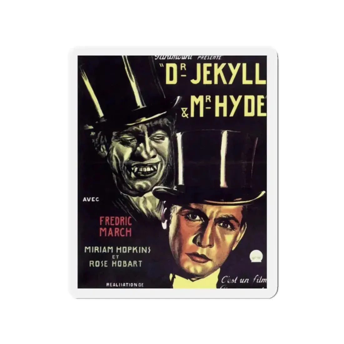 DR. JEKYLL AND MR. HYDE 1931 Movie Poster - Refrigerator Magnet - The Sticker Space
