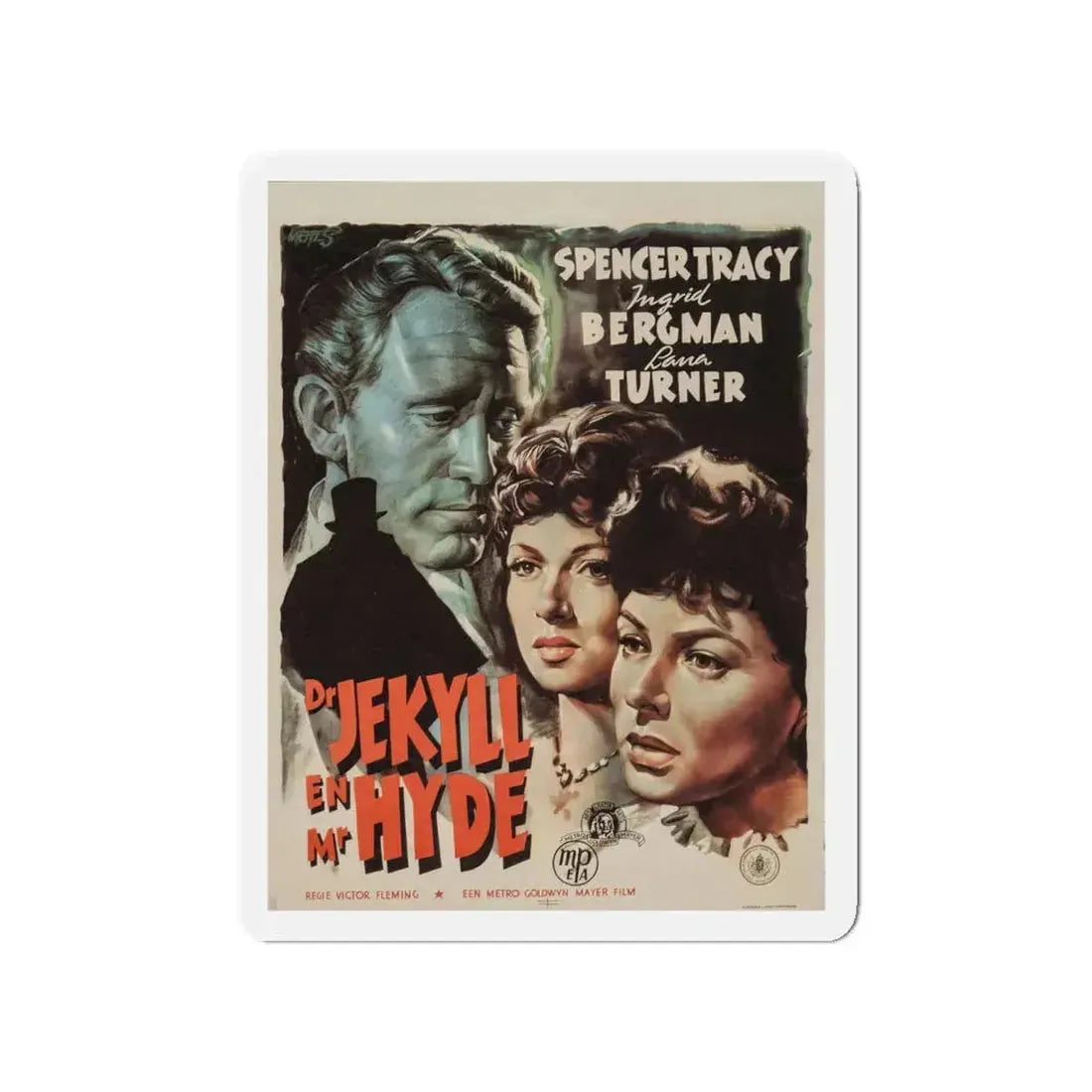DR. JEKYLL AND MR. HYDE (DUTCH) 1941 Movie Poster - Refrigerator Magnet 4 Inch - The Sticker Space