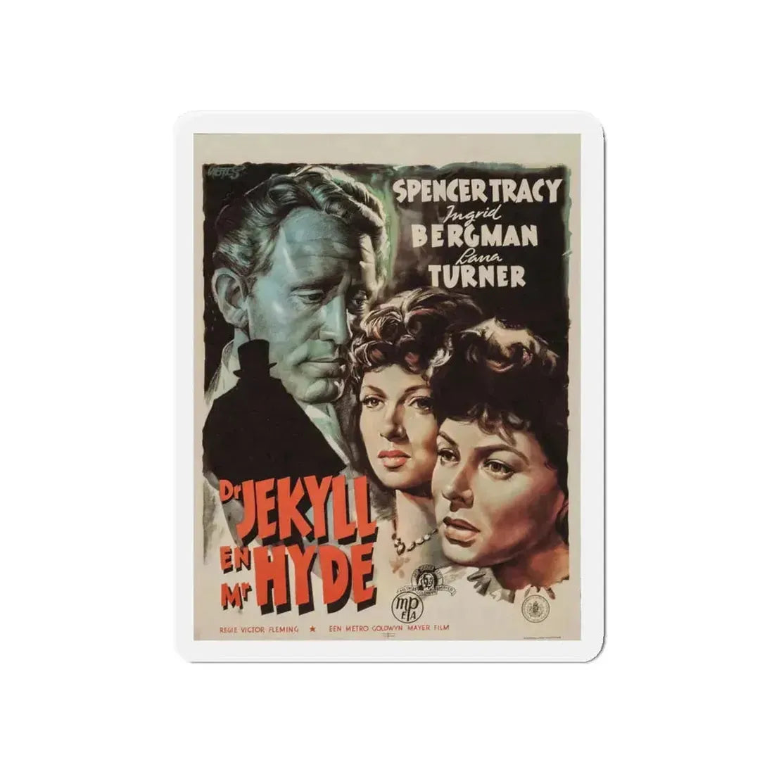 DR. JEKYLL AND MR. HYDE (DUTCH) 1941 Movie Poster - Refrigerator Magnet 5 Inch - The Sticker Space