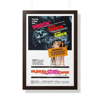 DR. JEKYLL AND SISTER HYDE 1971 - Framed Movie Poster 20" x 30" Walnut - The Sticker Space