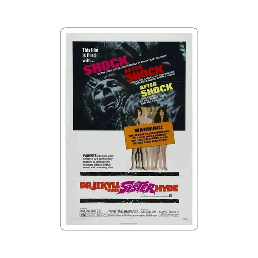 Dr Jekyll and Sister Hyde 1972 Movie Poster STICKER Vinyl Die-Cut Decal 6 Inch - The Sticker Space