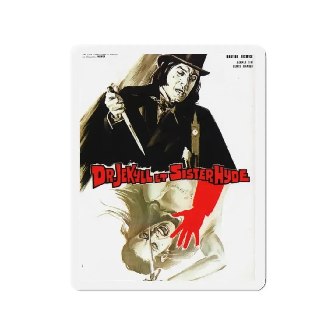 DR. JEKYLL AND SISTER HYDE (FRENCH) 1971 Movie Poster - Refrigerator Magnet 2 Inch - The Sticker Space