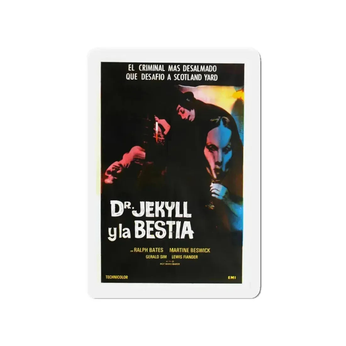 DR. JEKYLL AND SISTER HYDE (SPAIN) 1971 Movie Poster - Refrigerator Magnet 4 Inch - The Sticker Space