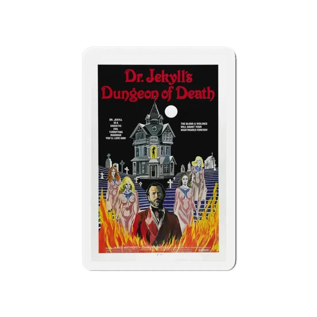 DR. JEKYLL'S DUNGEON OF DEATH 1979 Movie Poster - Refrigerator Magnet 6 Inch - The Sticker Space
