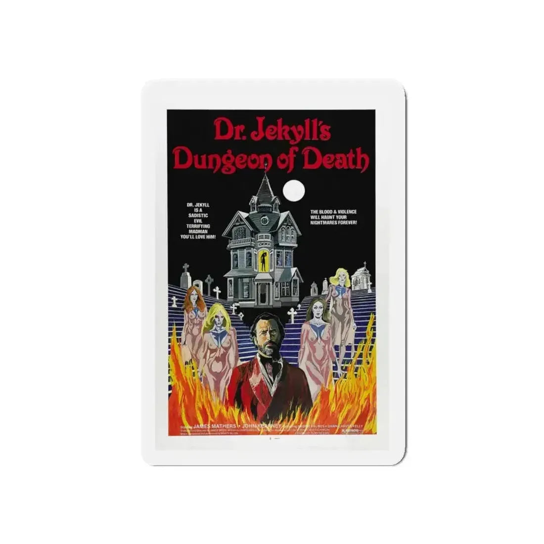 DR. JEKYLL'S DUNGEON OF DEATH 1979 Movie Poster - Refrigerator Magnet - The Sticker Space