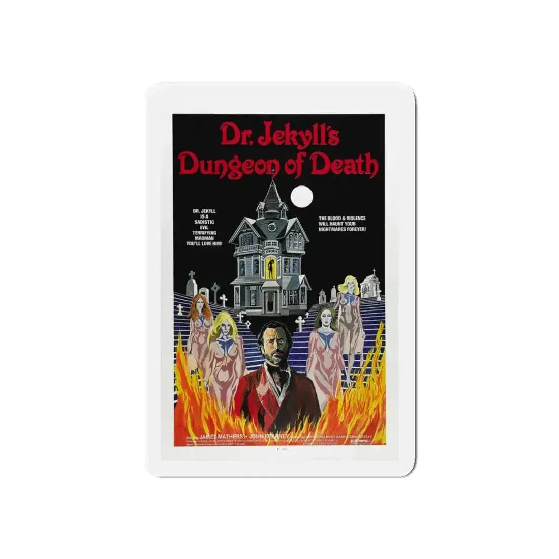 DR. JEKYLL'S DUNGEON OF DEATH 1979 Movie Poster - Refrigerator Magnet - The Sticker Space