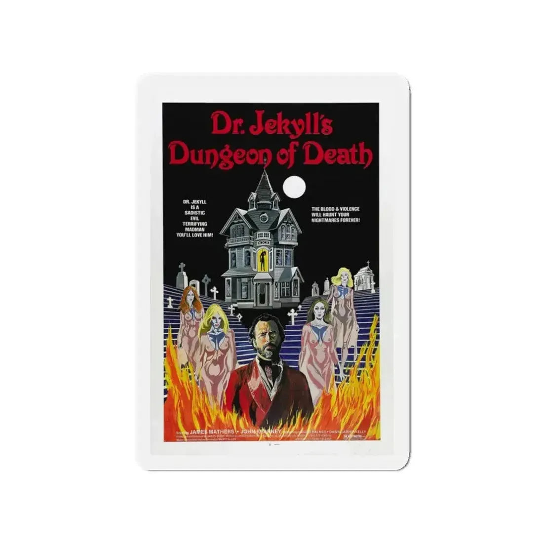 DR. JEKYLL'S DUNGEON OF DEATH 1979 Movie Poster - Refrigerator Magnet - The Sticker Space