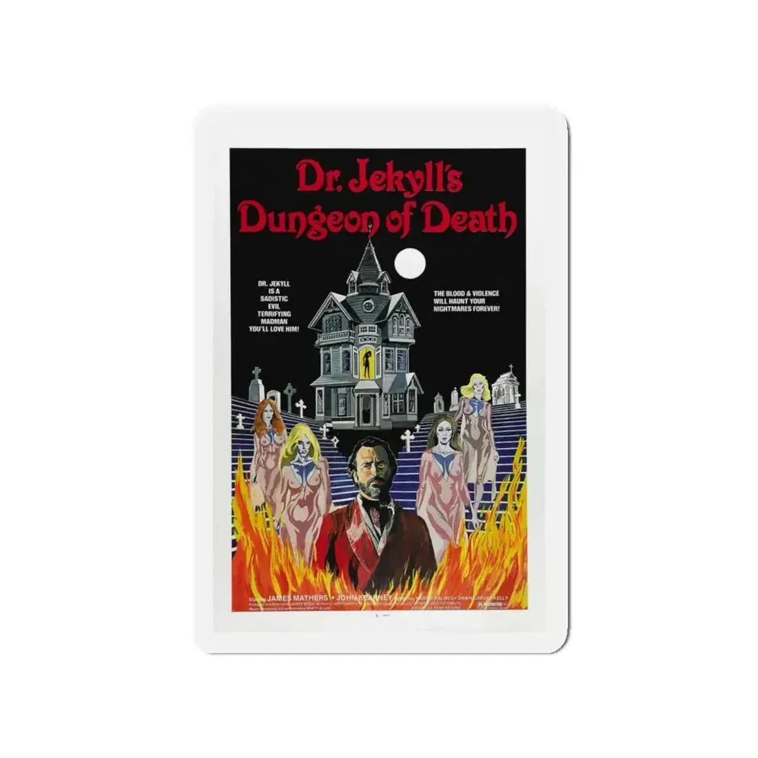 DR. JEKYLL'S DUNGEON OF DEATH 1979 Movie Poster - Refrigerator Magnet - The Sticker Space