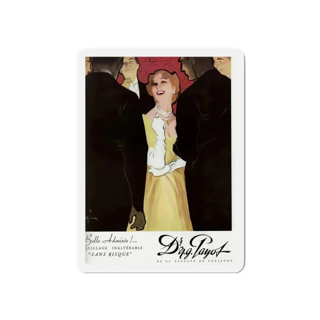Dr. N.G. Payot 1953 (Magazine Illustration) Refrigerator Magnet 3 Inch Die-Cut - The Sticker Space