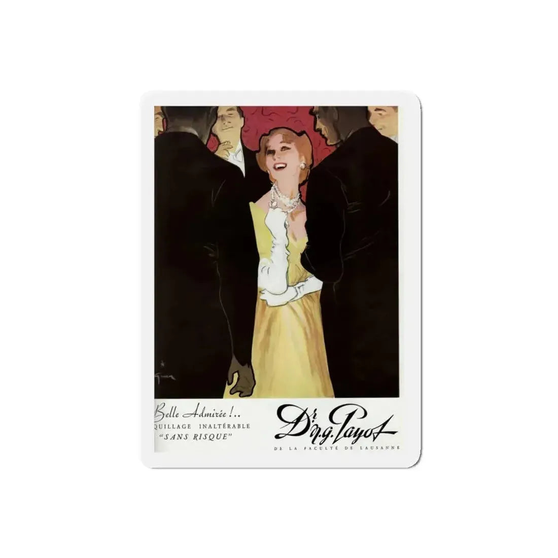 Dr. N.G. Payot 1953 (Magazine Illustration) Refrigerator Magnet 5 Inch Die-Cut - The Sticker Space
