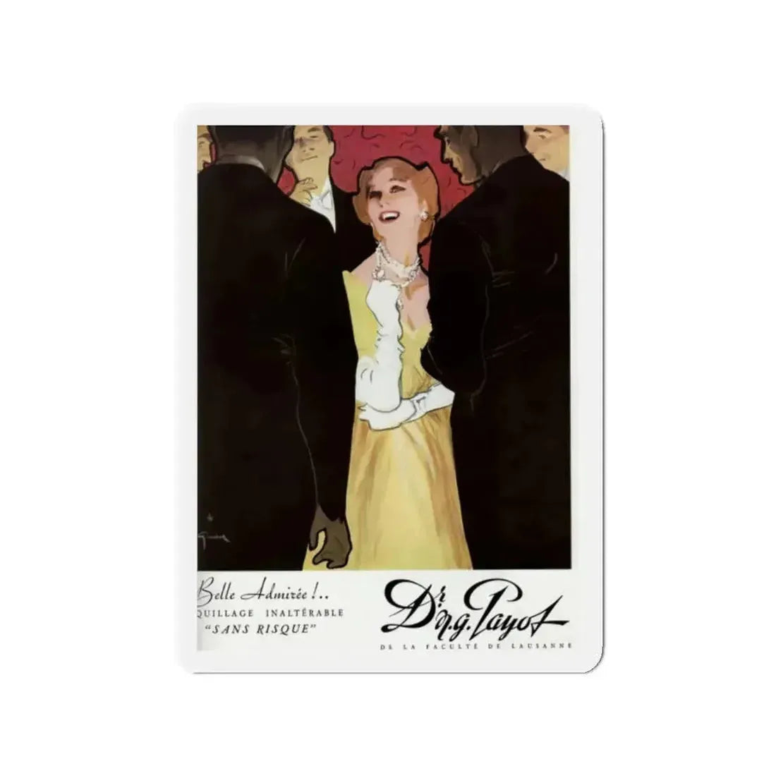 Dr. N.G. Payot 1953 (Magazine Illustration) Refrigerator Magnet - The Sticker Space