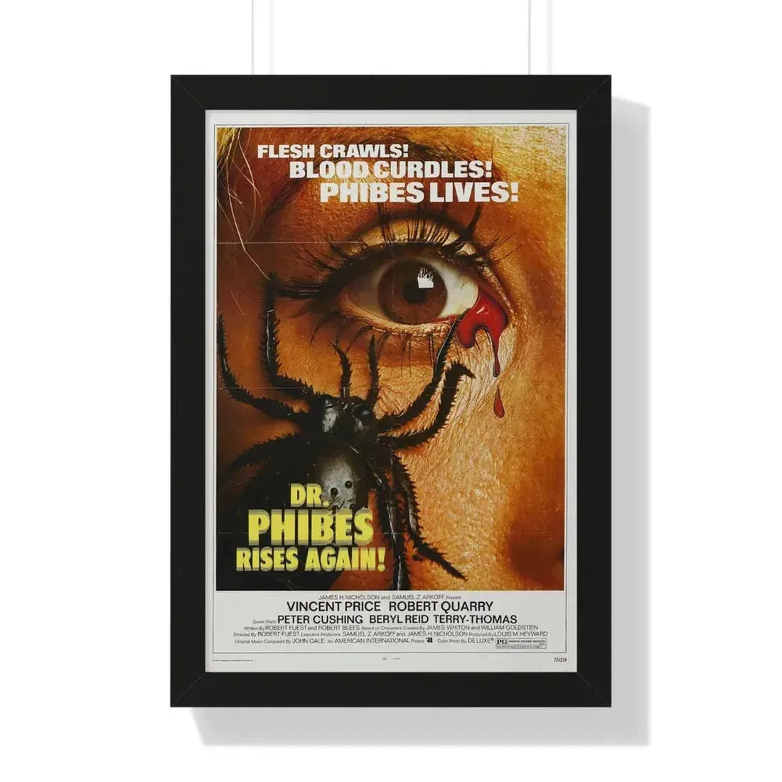 DR. PHIBES RISES AGAIN! 1972 - Framed Movie Poster 16″ x 24″ Black - The Sticker Space
