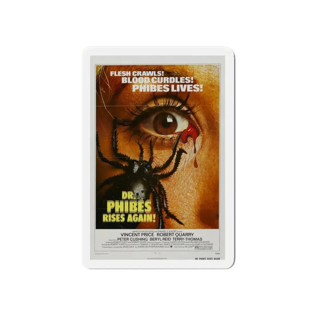 DR. PHIBES RISES AGAIN! 1972 Movie Poster - Refrigerator Magnet 6 Inch - The Sticker Space