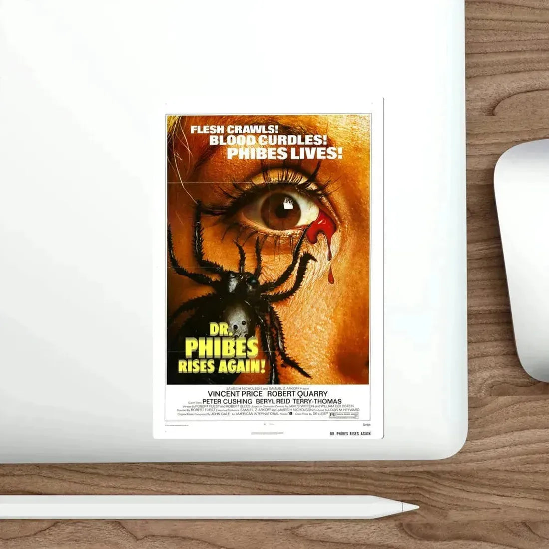 Dr Phibes Rises Again 1972 Movie Poster STICKER Vinyl Die-Cut Decal - The Sticker Space