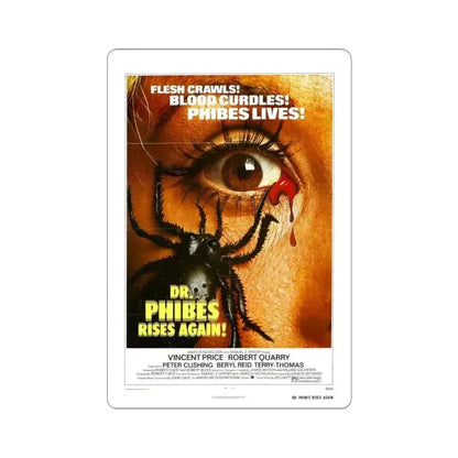Dr Phibes Rises Again 1972 Movie Poster - STICKER Vinyl Kiss-Cut Decal 3 Inch White - The Sticker Space