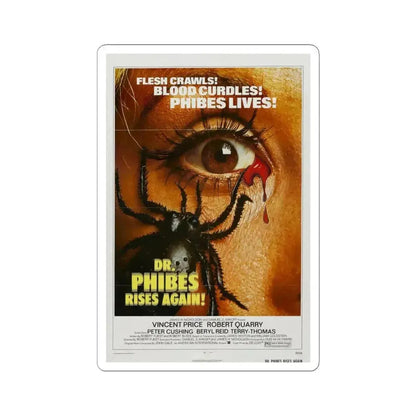 DR. PHIBES RISES AGAIN! 1972 Movie Poster - STICKER Vinyl Kiss-Cut Decal 6 Inch White - The Sticker Space