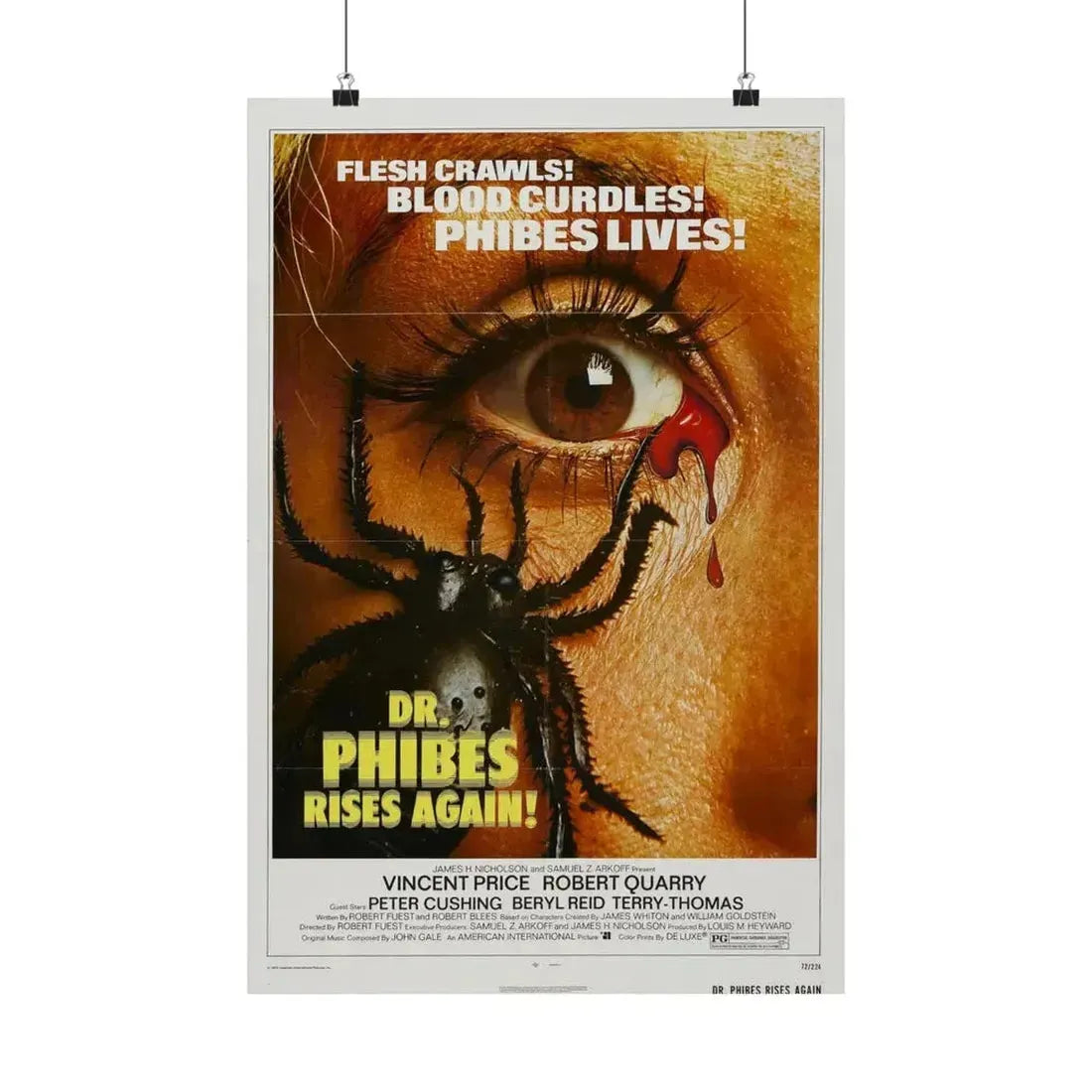 DR. PHIBES RISES AGAIN! 1972 - Paper Movie Poster - The Sticker Space