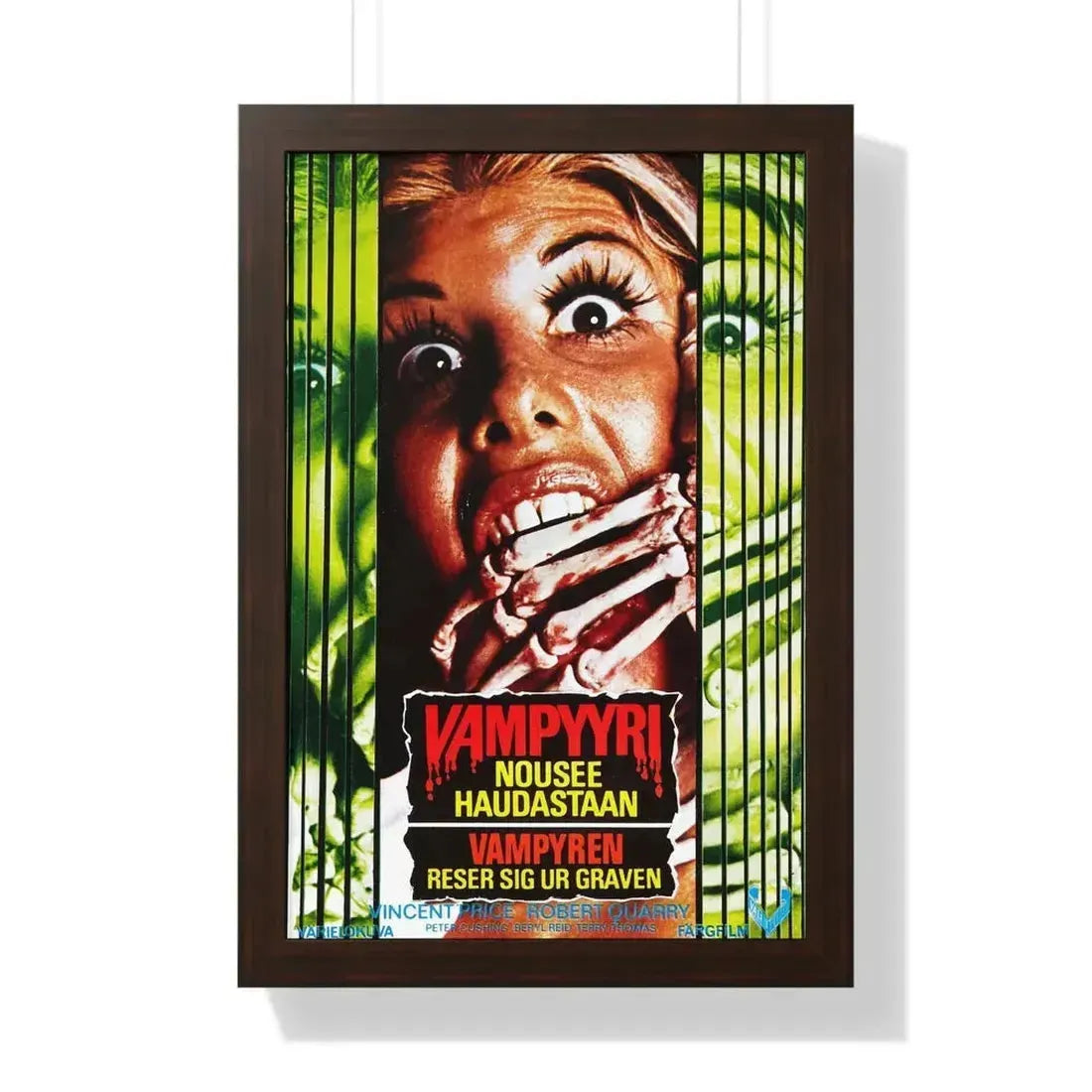 DR. PHIBES RISES AGAIN! (2) 1972 - Framed Movie Poster 16″ x 24″ Walnut - The Sticker Space