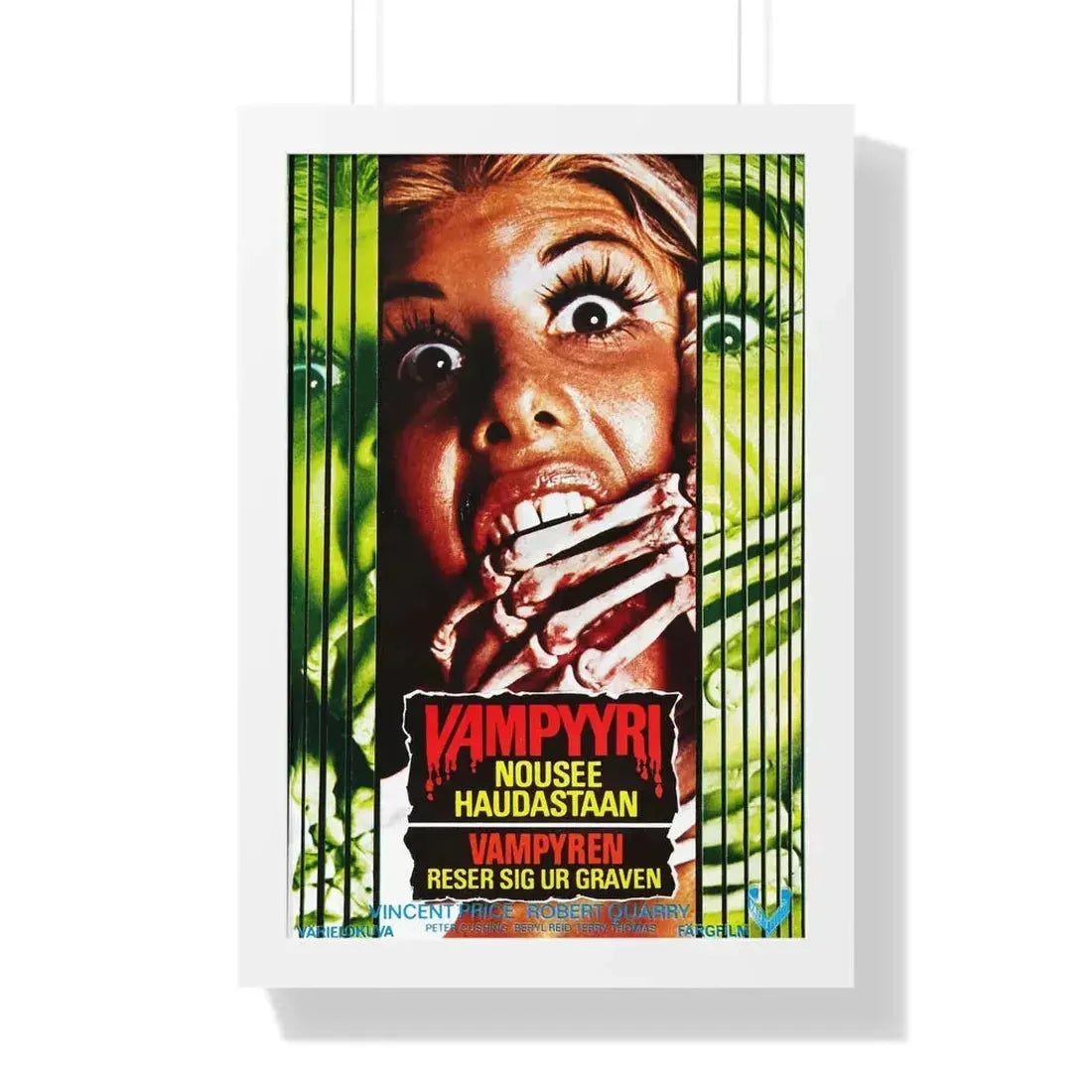 DR. PHIBES RISES AGAIN! (2) 1972 - Framed Movie Poster 16″ x 24″ White - The Sticker Space