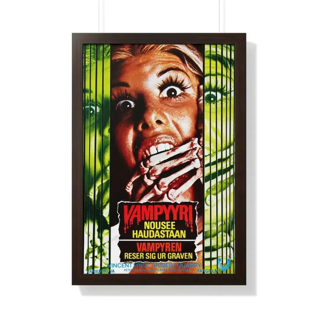 DR. PHIBES RISES AGAIN! (2) 1972 - Framed Movie Poster 20" x 30" Walnut - The Sticker Space