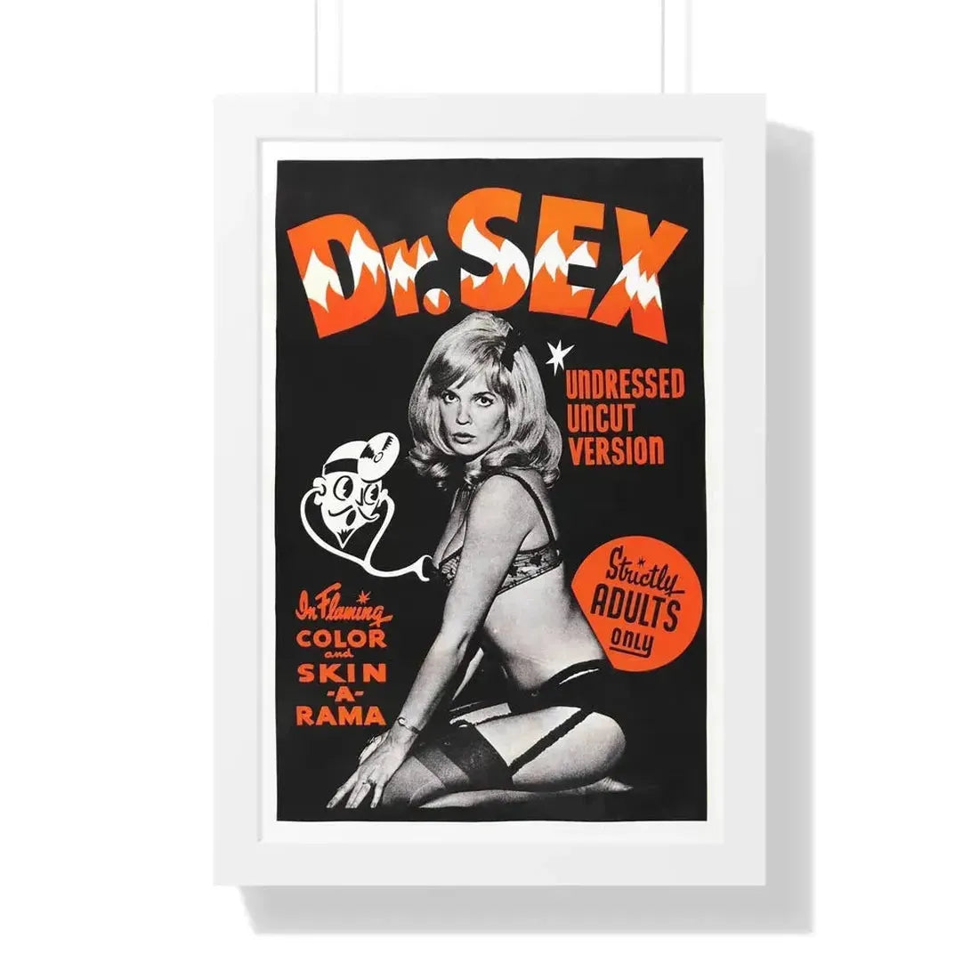 DR. SEX 1964 - Framed Movie Poster 16″ x 24″ White - The Sticker Space