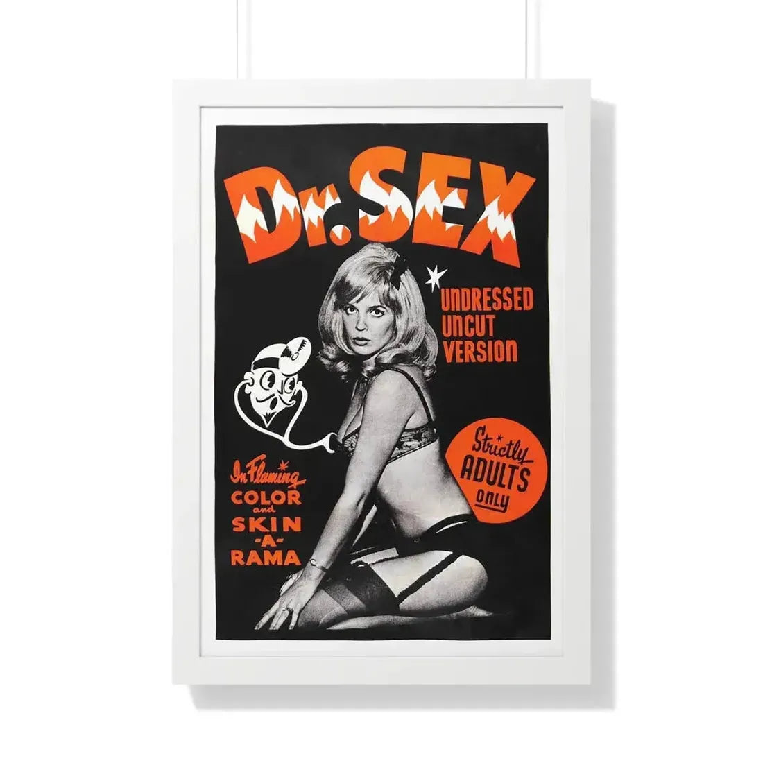 DR. SEX 1964 - Framed Movie Poster 20" x 30" White - The Sticker Space