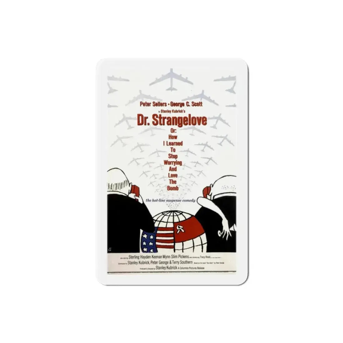 Dr Strangelove or How I Learned to Stop Worrying and Love the Bomb 1964 Movie Poster Refrigerator Magnet - The Sticker Space