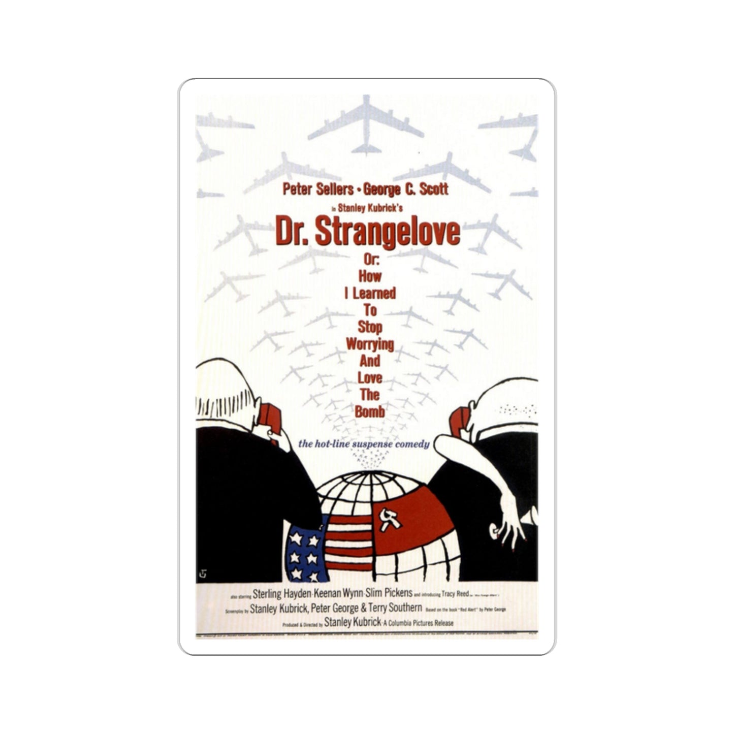 Dr Strangelove or How I Learned to Stop Worrying and Love the Bomb 1964 Movie Poster STICKER Vinyl Die-Cut Decal-2 Inch-The Sticker Space