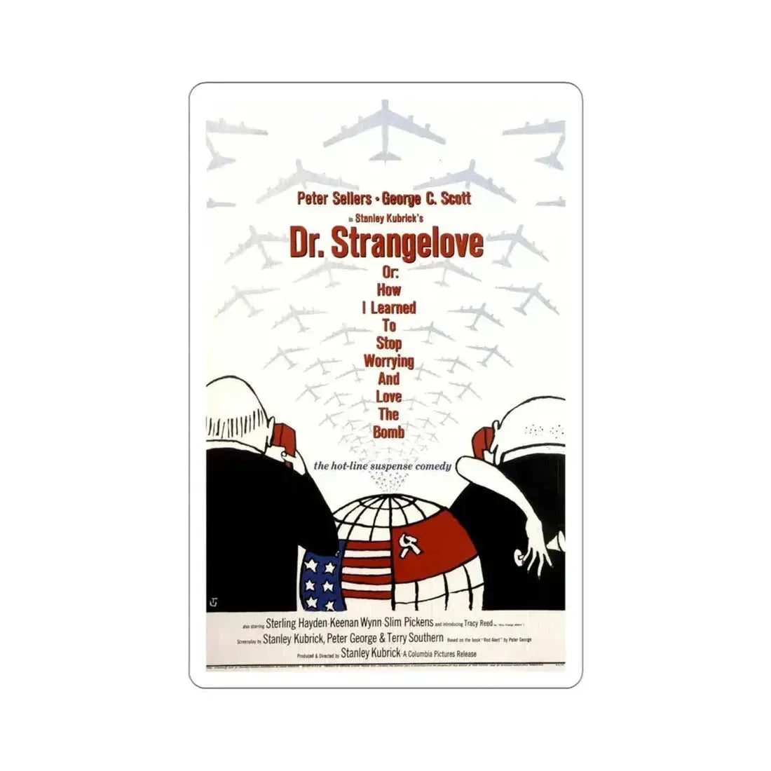 Dr Strangelove or How I Learned to Stop Worrying and Love the Bomb 1964 Movie Poster STICKER Vinyl Die-Cut Decal 4 Inch - The Sticker Space