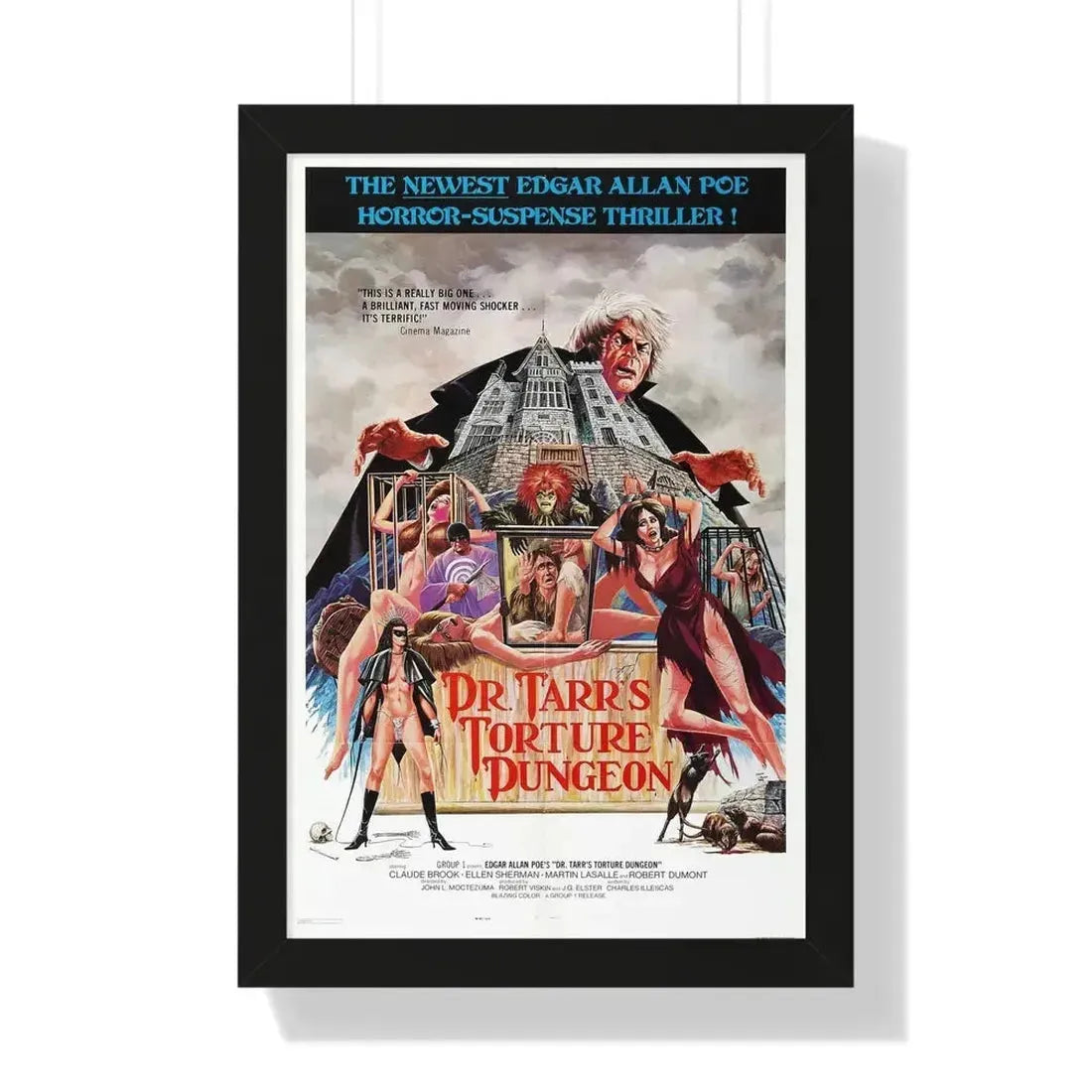 DR. TARR'S TORTURE DUNGEON 1973 - Framed Movie Poster - The Sticker Space