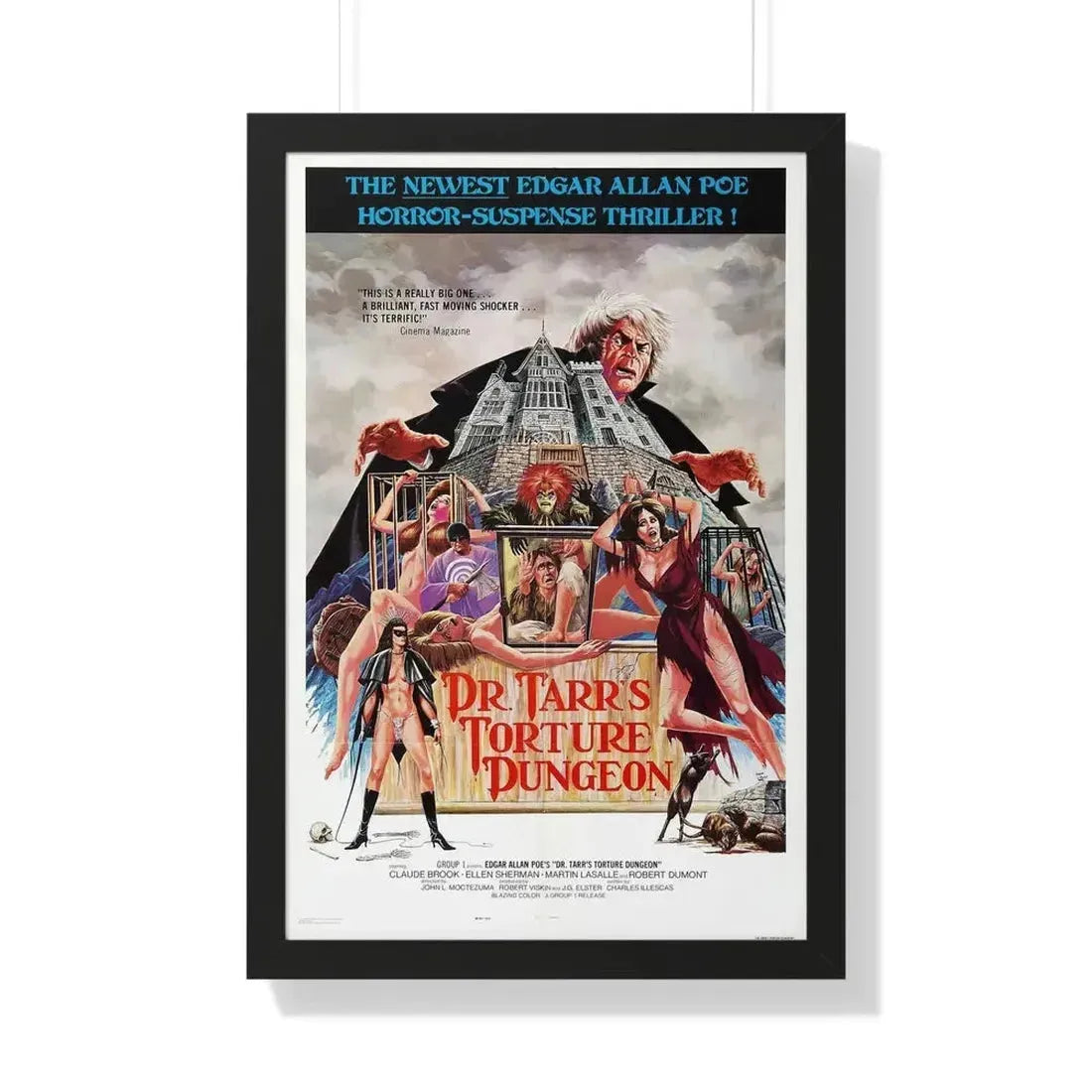 DR. TARR'S TORTURE DUNGEON 1973 - Framed Movie Poster - The Sticker Space