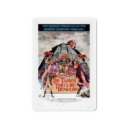 DR. TARR'S TORTURE DUNGEON 1973 Movie Poster - Refrigerator Magnet 3 Inch - The Sticker Space