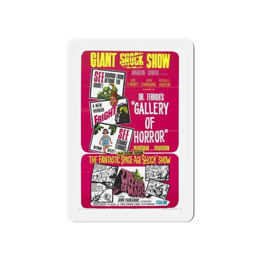 DR. TERROR'S GALLERY OF HORRORS + THE WIZARD OF MARS 1967 Movie Poster - Refrigerator Magnet 6 Inch - The Sticker Space