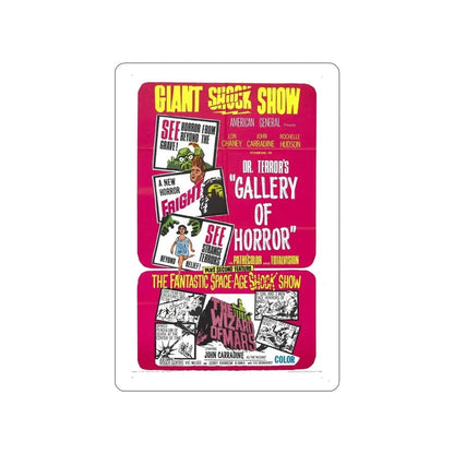 DR. TERROR'S GALLERY OF HORRORS + THE WIZARD OF MARS 1967 Movie Poster STICKER Vinyl Die-Cut Decal 6 Inch - The Sticker Space