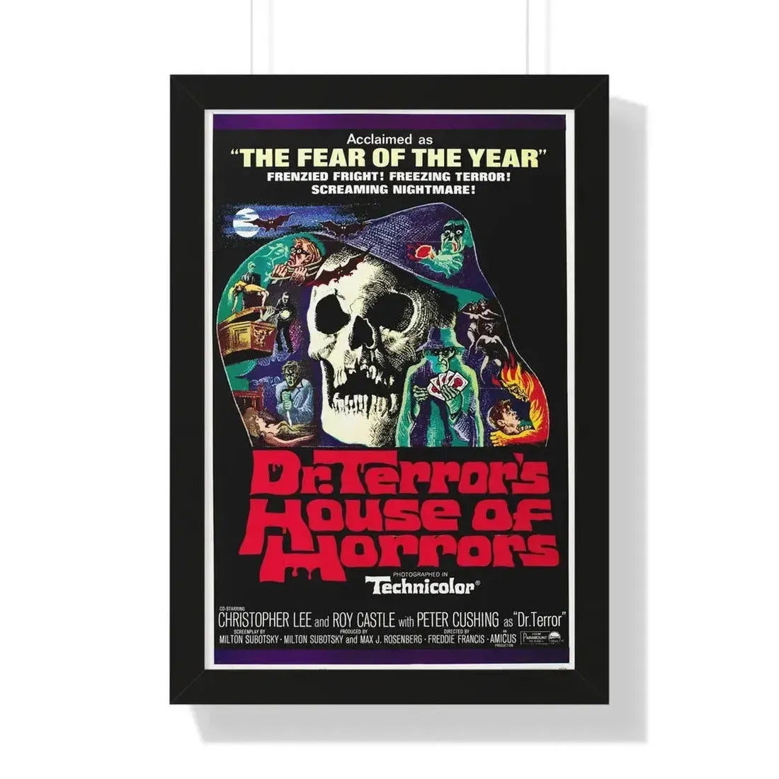 DR. TERROR'S HOUSE OF HORRORS (2) 1967 - Framed Movie Poster 16″ x 24″ Black - The Sticker Space