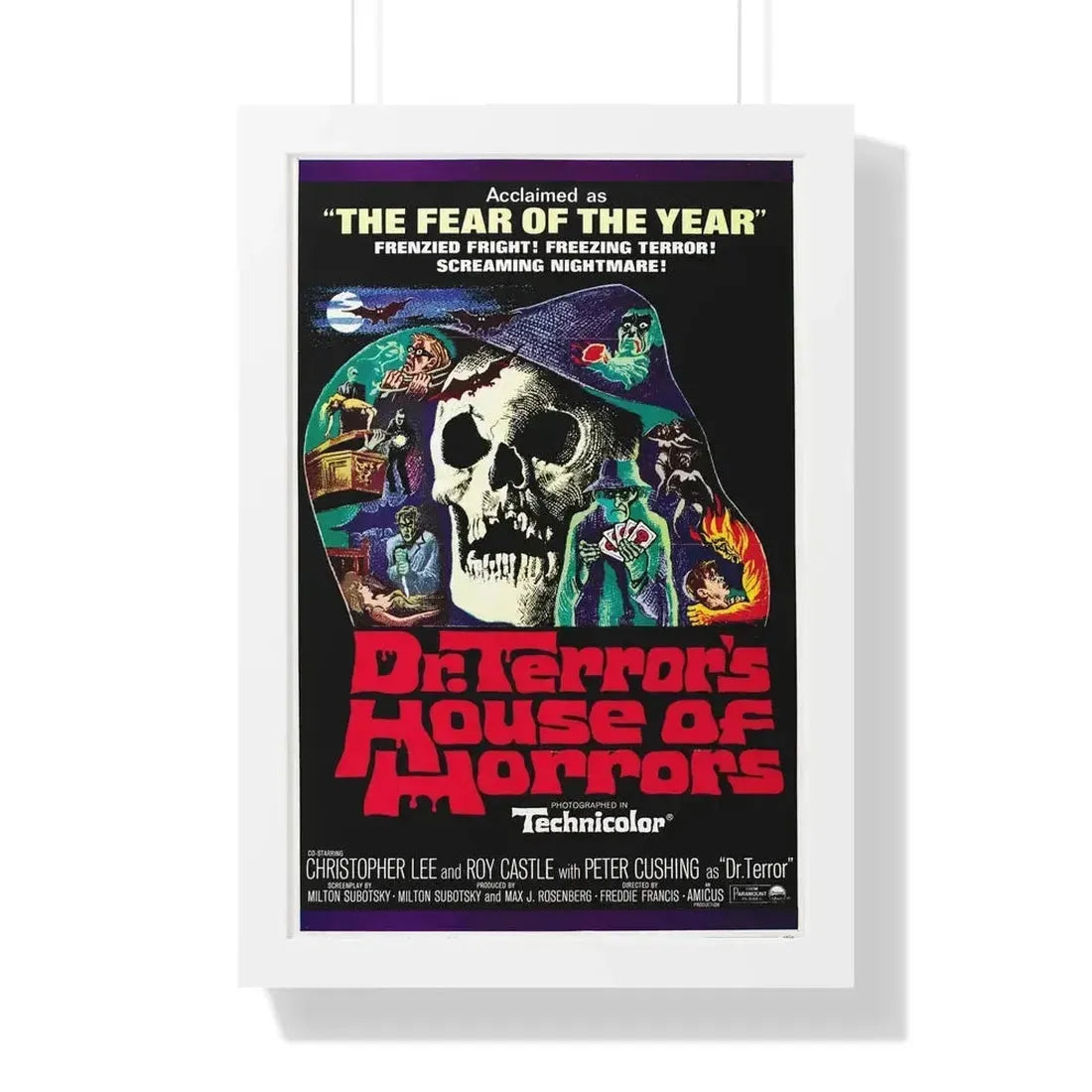 DR. TERROR'S HOUSE OF HORRORS (2) 1967 - Framed Movie Poster 16″ x 24″ White - The Sticker Space